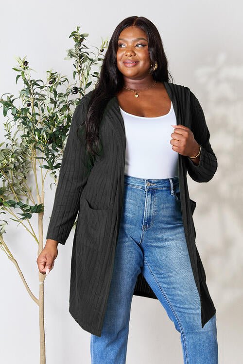 The Simone Hooded Sweater Cardigan - PEONIES & LIME