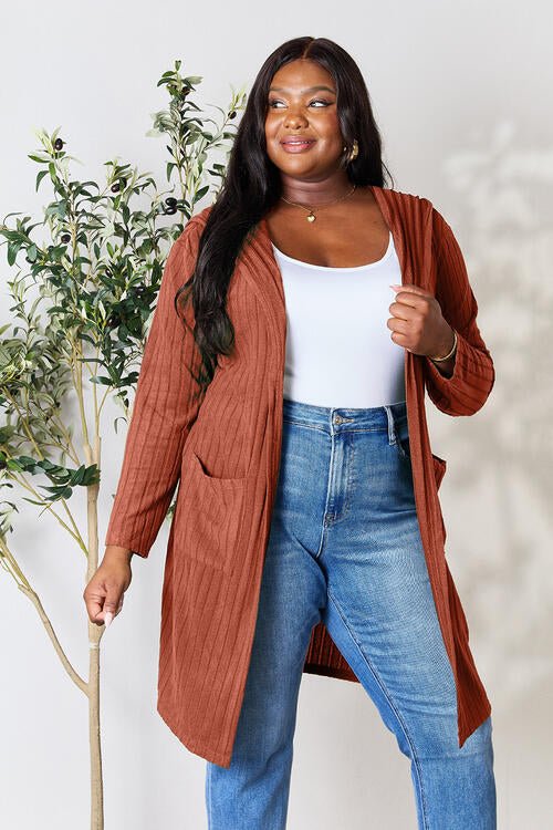The Simone Hooded Sweater Cardigan - PEONIES & LIME