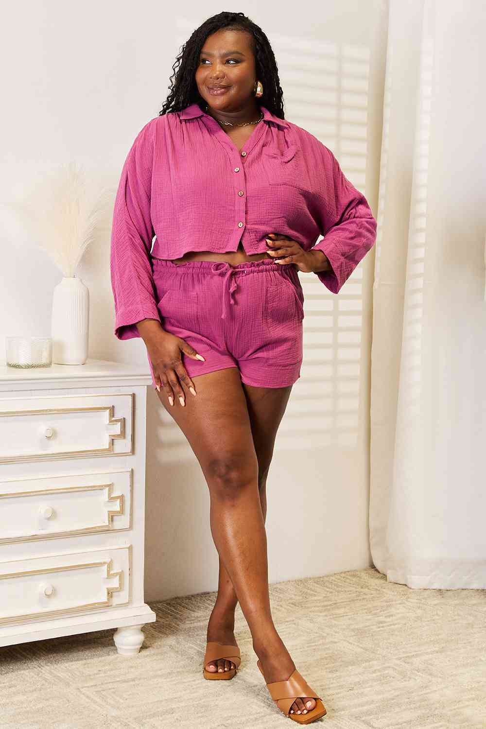 The Tori Lounge Set - PEONIES & LIME
