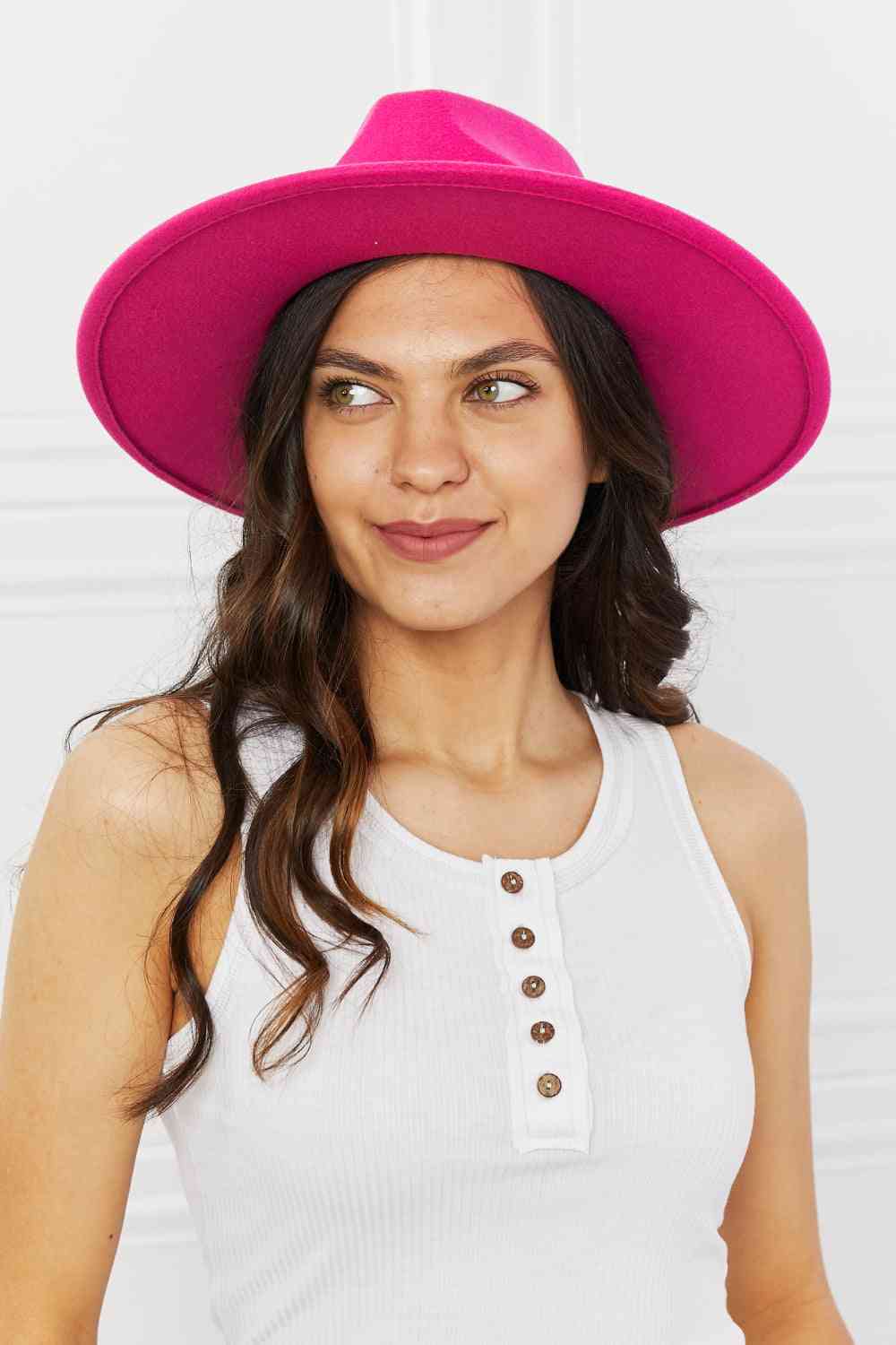 Forever Fedora Hat in Pink - PEONIES & LIME