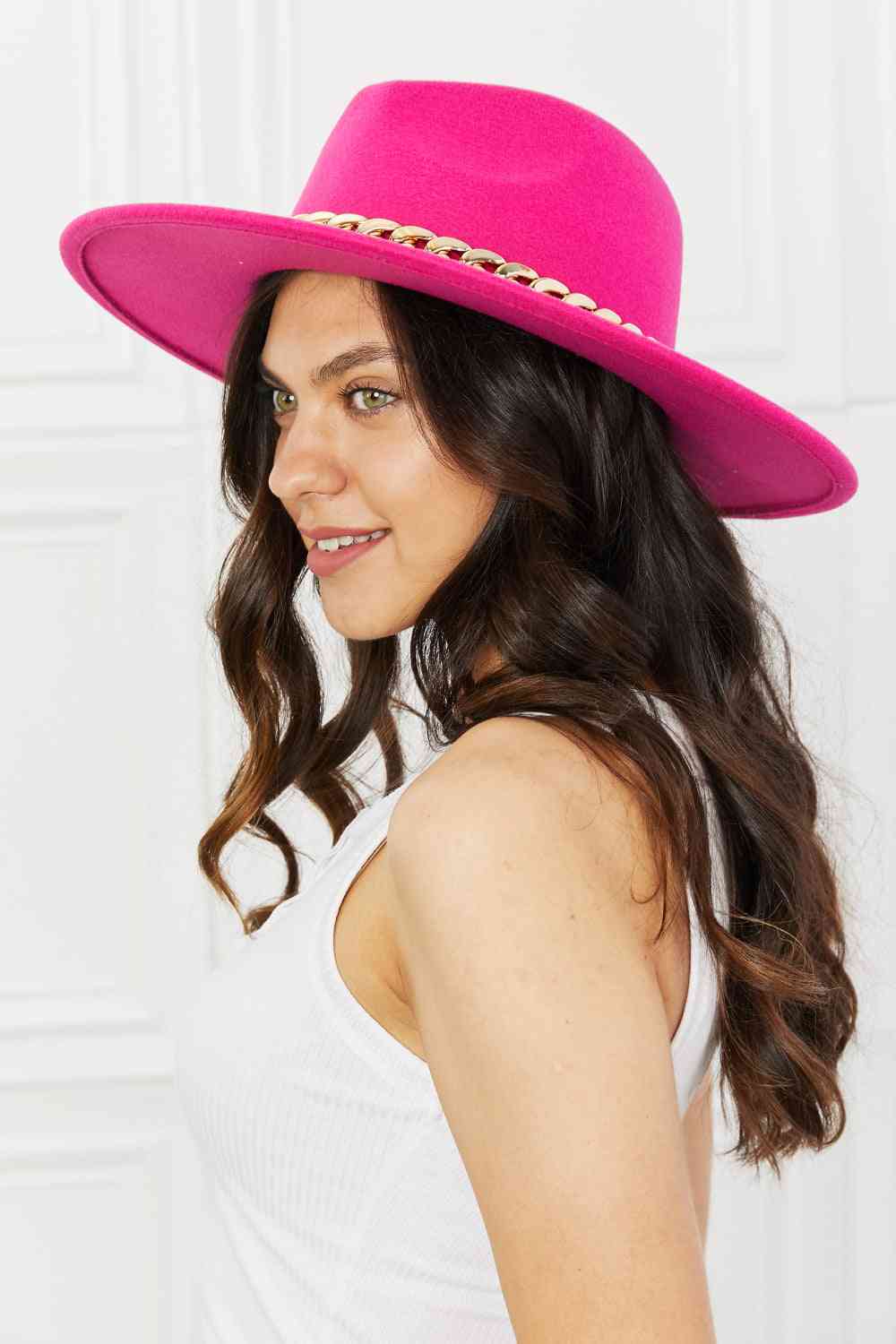 Forever Fedora Hat in Pink - PEONIES & LIME