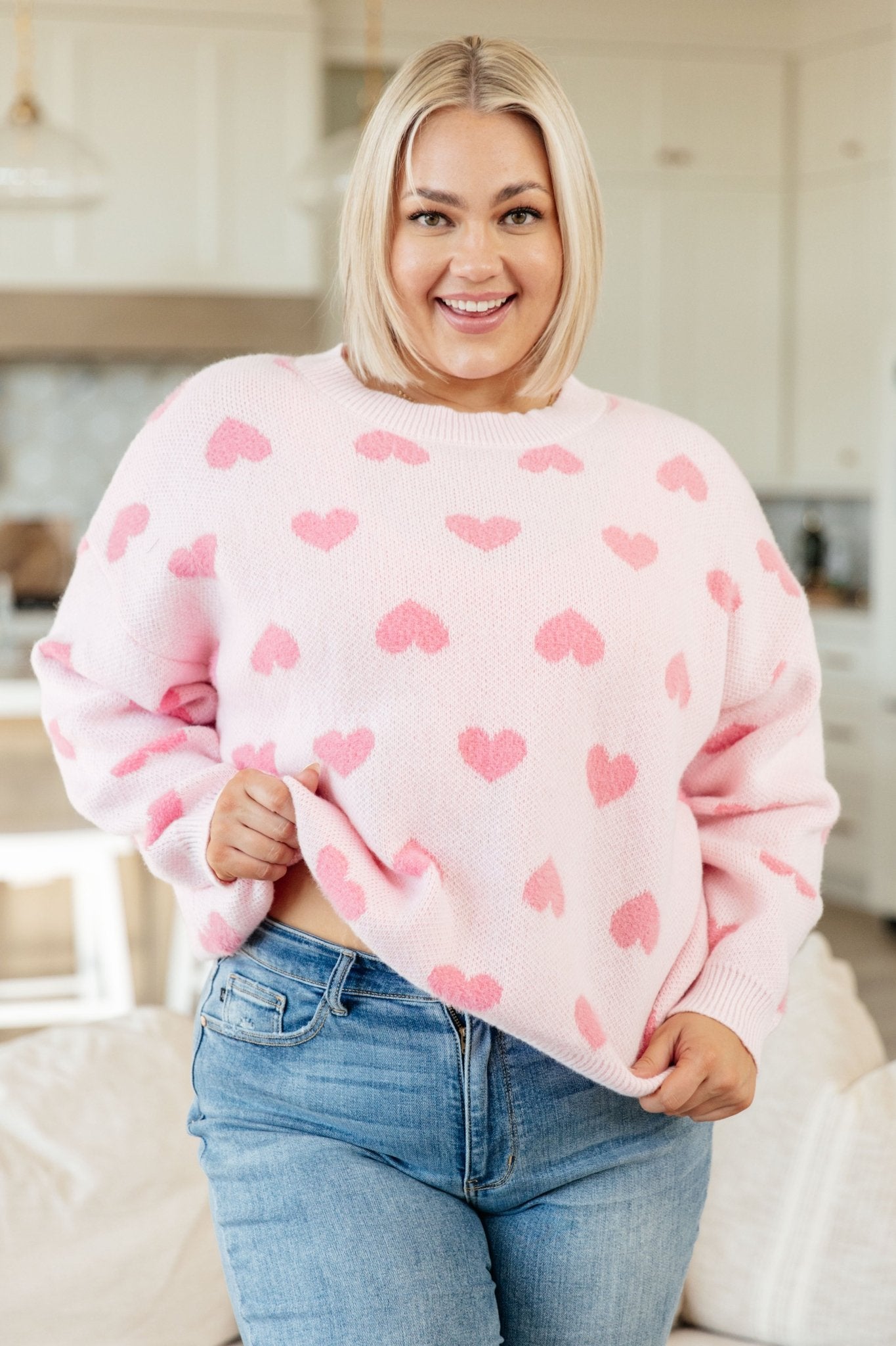 Heart On My Sleeves Sweater - PEONIES & LIME