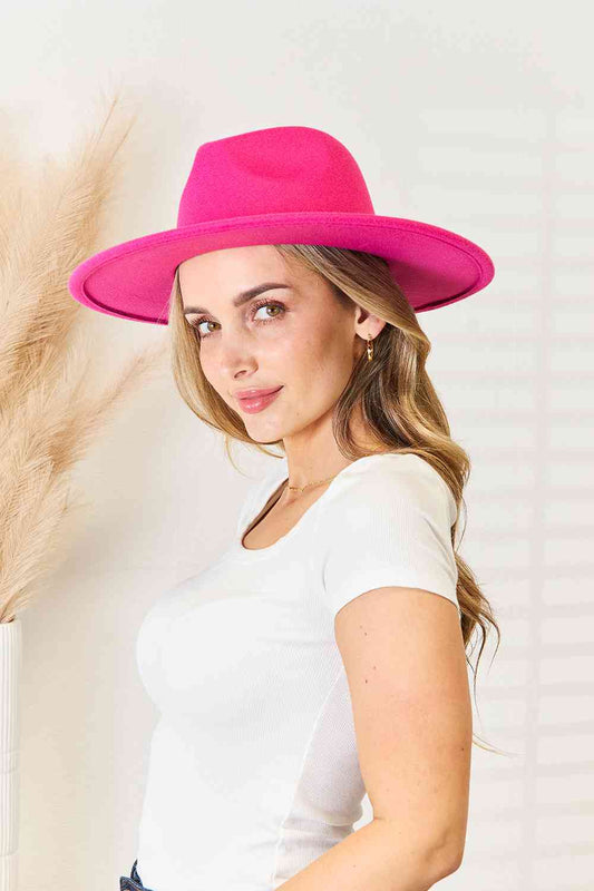 Pink Fedora Fashion Hat - PEONIES & LIME