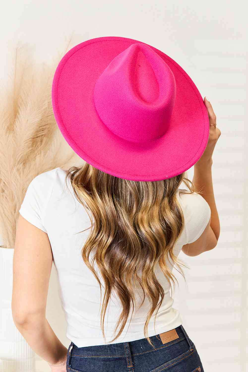 Pink Fedora Fashion Hat - PEONIES & LIME