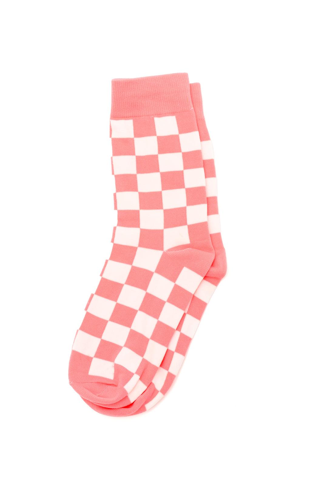 Sweet Socks Checkerboard - PEONIES & LIME