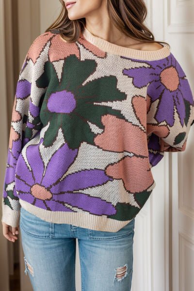 The Cena Flower Sweater - PEONIES & LIME