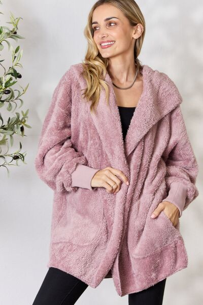 The Chrishelle Faux Fur Hooded Jacket - PEONIES & LIME