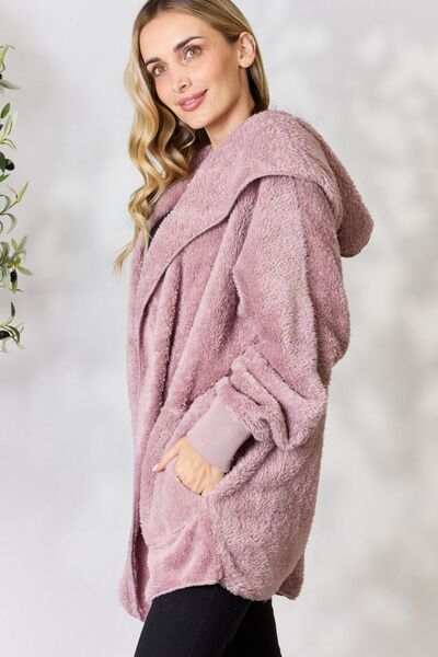 The Chrishelle Faux Fur Hooded Jacket - PEONIES & LIME