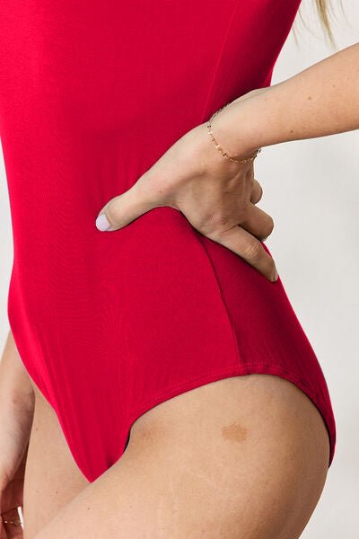 The Cressida Neck Short Sleeve Bodysuit - PEONIES & LIME