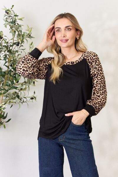 The Darla Leopard Long Sleeve T-Shirt - PEONIES & LIME