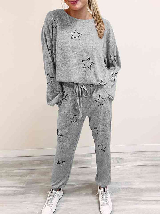 The Dianna Star Print  Lounge Set