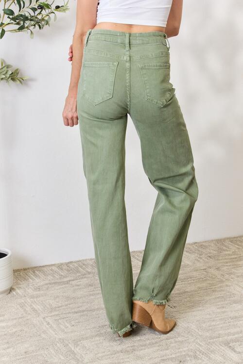 The Eden Raw Hem Wide-Leg Jeans