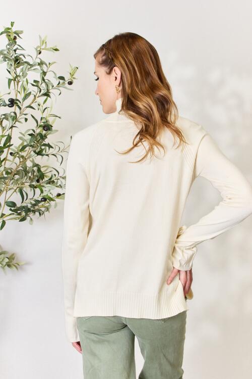 The Felicity Ribbed Bow Detail Long Sleeve Turtleneck Knit Top