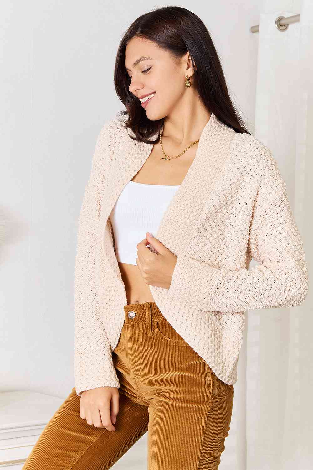 The Hadlee Open Front Long Sleeve Cardigan
