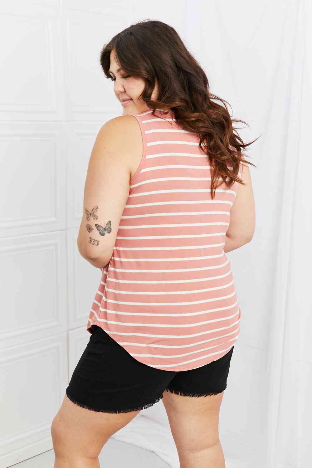 The Lane Sleeveless Striped Top - PEONIES & LIME
