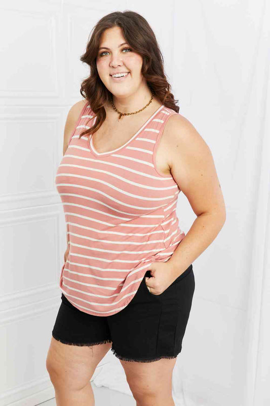 The Lane Sleeveless Striped Top - PEONIES & LIME