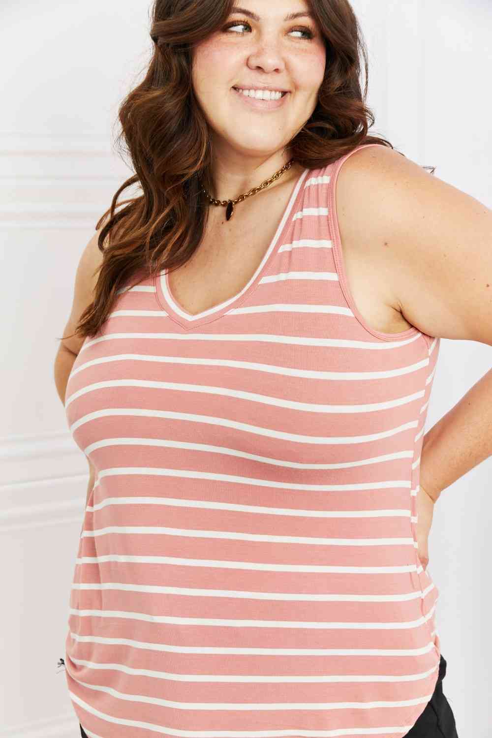 The Lane Sleeveless Striped Top - PEONIES & LIME