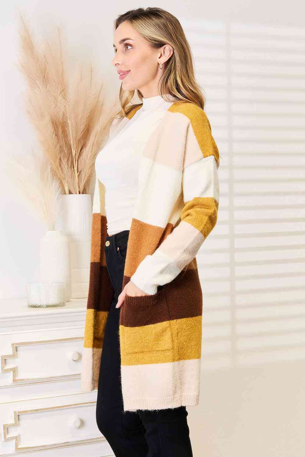 The Maggie Color Block Dropped Shoulder Cardigan