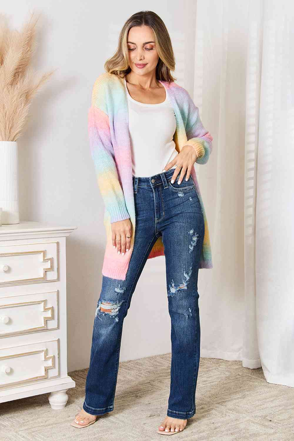 The Rhiannon Multicolored Longline Cardigan