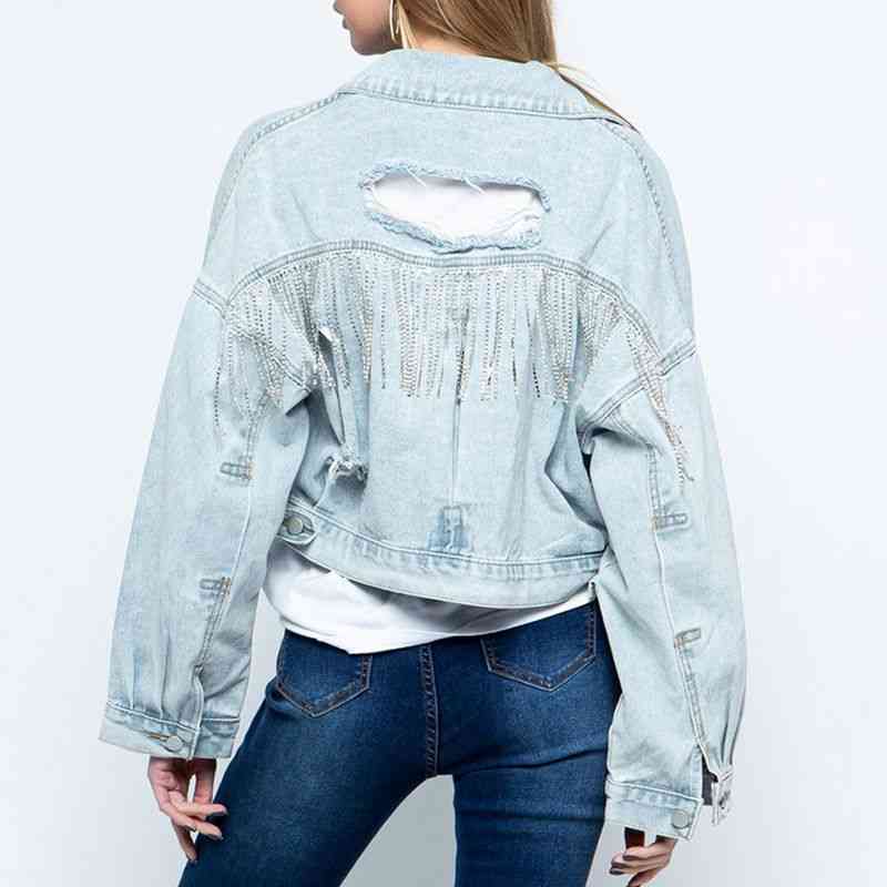 The Sadie Dropped Shoulder Denim Jacket