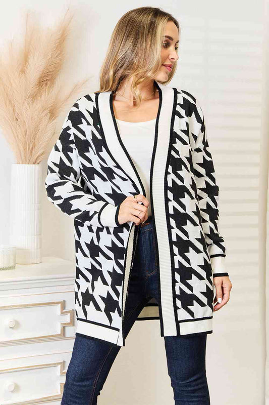 The Shalene Houndstooth Cardigan