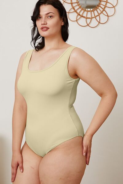 The Sherrie Square Neck Sleeveless Bodysuit - PEONIES & LIME