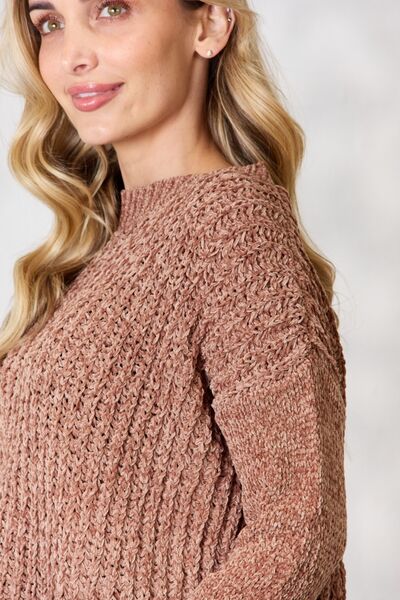 The Winta Tassel Trim Long Sleeve Sweater - PEONIES & LIME